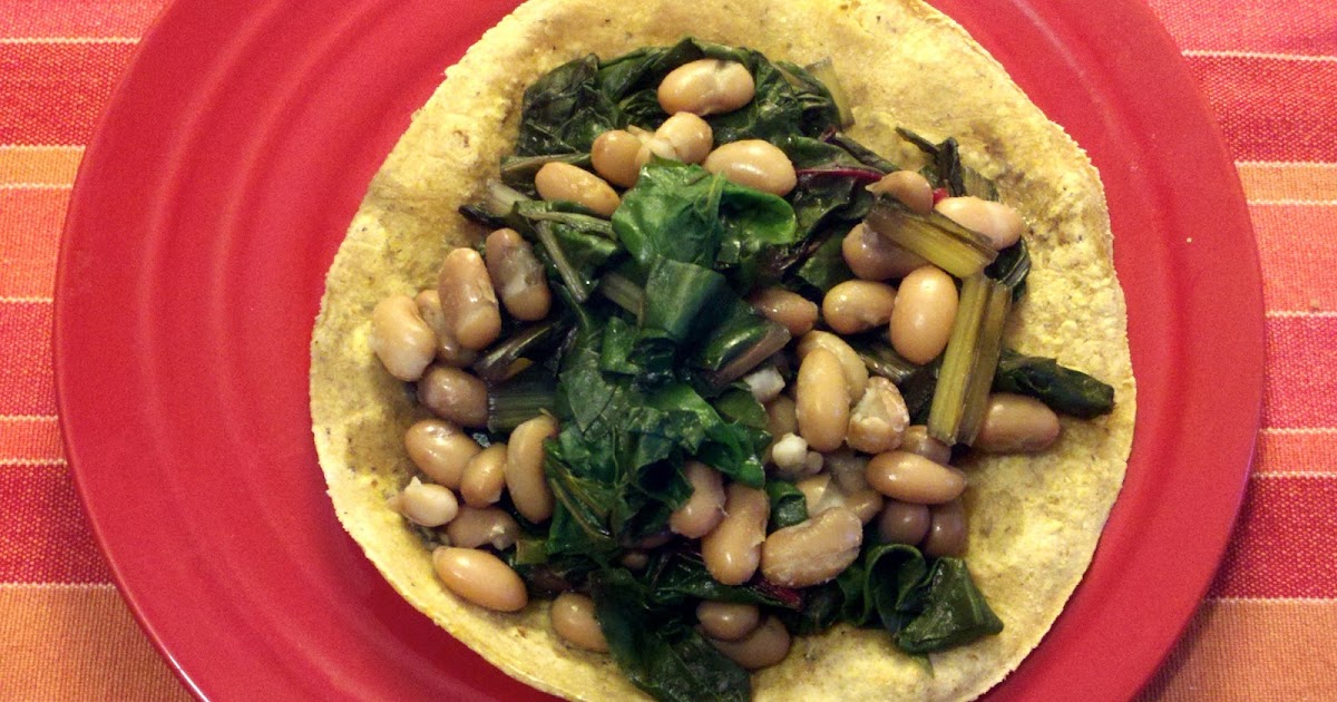 Cranky Gerd Recipe Pinto Beans and Greens Tacos (with or without salsa)