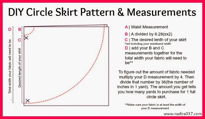 Diy Circle Skirt Pattern Measurements Nadira037