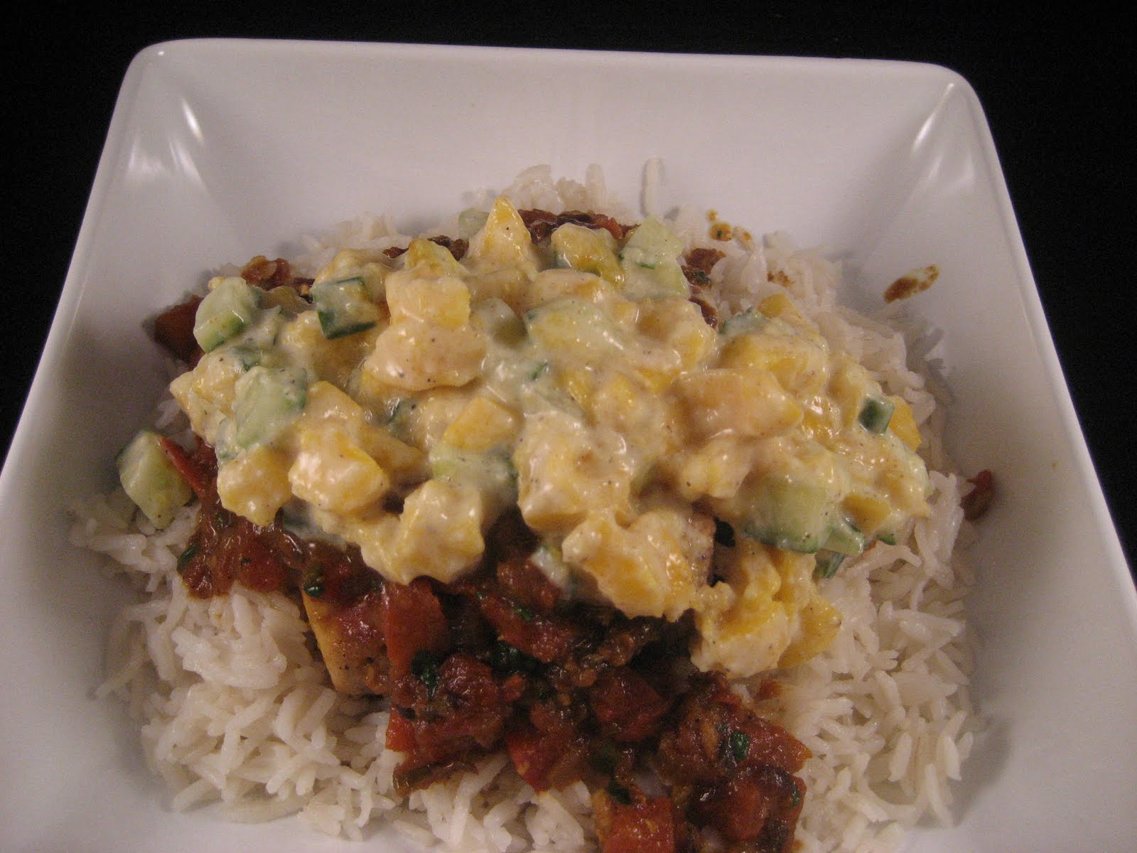 Chez Mona MasalaPoached Mahi Mahi with Coconut Rice