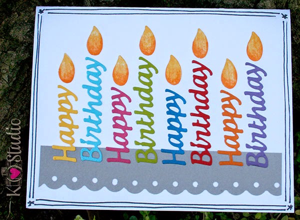 K (heart) Studio Birthday Candles Card k (heart) studio, birthday, card, candles, cardstock, die cuts