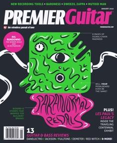 Premier Guitar - January 2016 | ISSN 1945-0788 | TRUE PDF | Mensile | Professionisti | Musica | Chitarra
Premier Guitar is an American multimedia guitar company devoted to guitarists. Founded in 2007, it is based in Marion, Iowa, and has an editorial staff composed of experienced musicians. Content includes instructional material, guitar gear reviews, and guitar news. The magazine  includes multimedia such as instructional videos and podcasts. The magazine also has a service, where guitarists can search for, buy, and sell guitar equipment.
Premier Guitar is the most read magazine on this topic worldwide.
