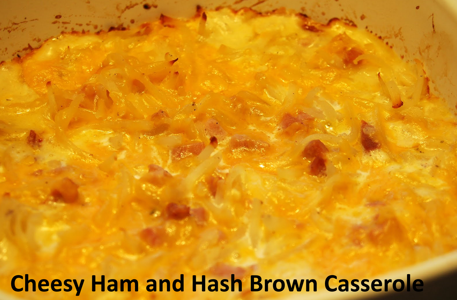 feed your family Cheesy Ham and Hash Brown Casserole