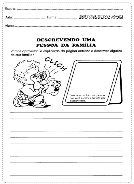Descreva uma pessoa da sua família
