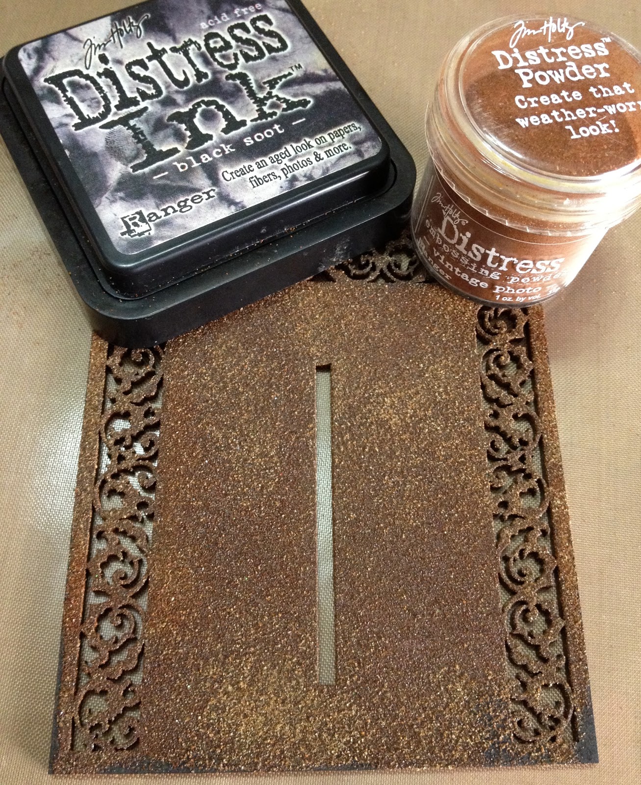 tracey shenton distress embossing powder