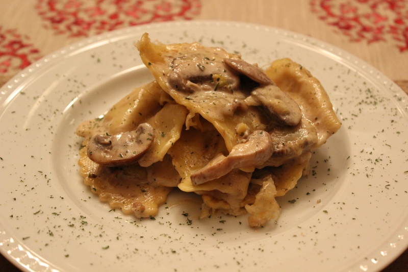Front Range Fork And Cork Mushroom Marsala Ravioli