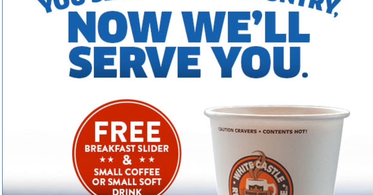 FREE IS MY LIFE FREE Breakfast Slider and Small Drink at White Castle