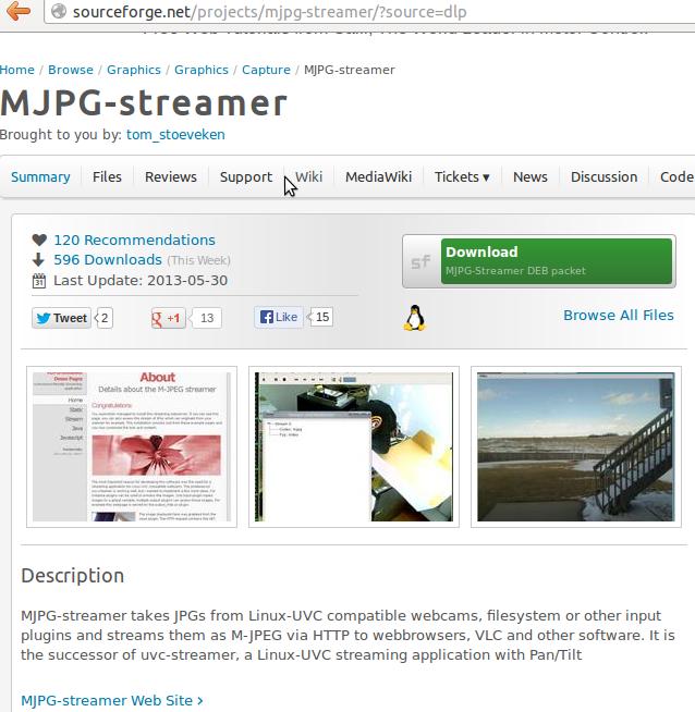 Linux OS & Server Applications Video/Media Streaming Server( MJPG