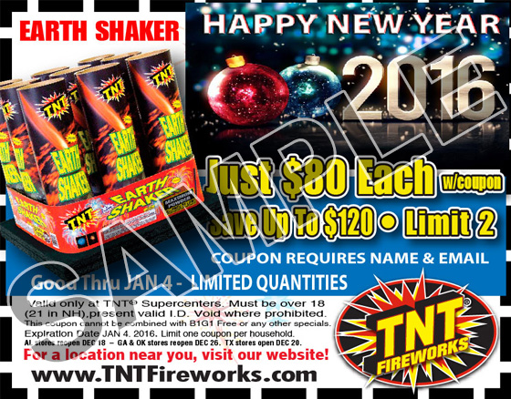 Fireworks discount coupons