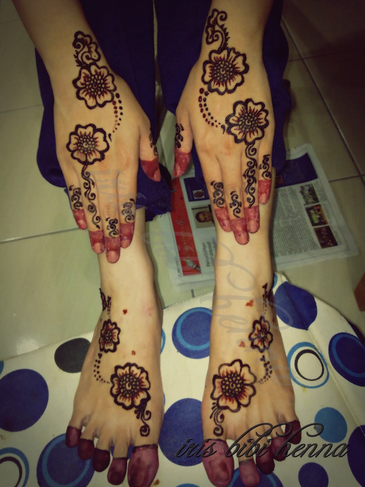 Bunga Bunga Simple Di Kajang Inai Pengantin Ukiran Henna Dan Bunga Bunga Simple Di Kajang Inai Pengantin Ukiran Henna Dan