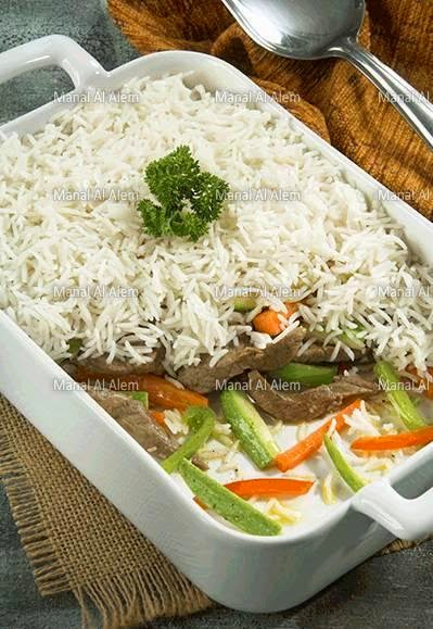 أرز باللحم و الخضراوات