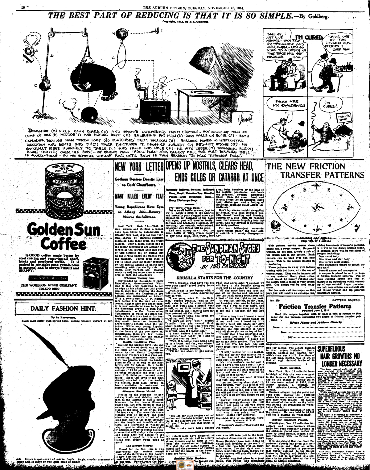 Screwball Comics The First Rube Goldberg Invention Cartoon (1912) Two Years Earlier Than We