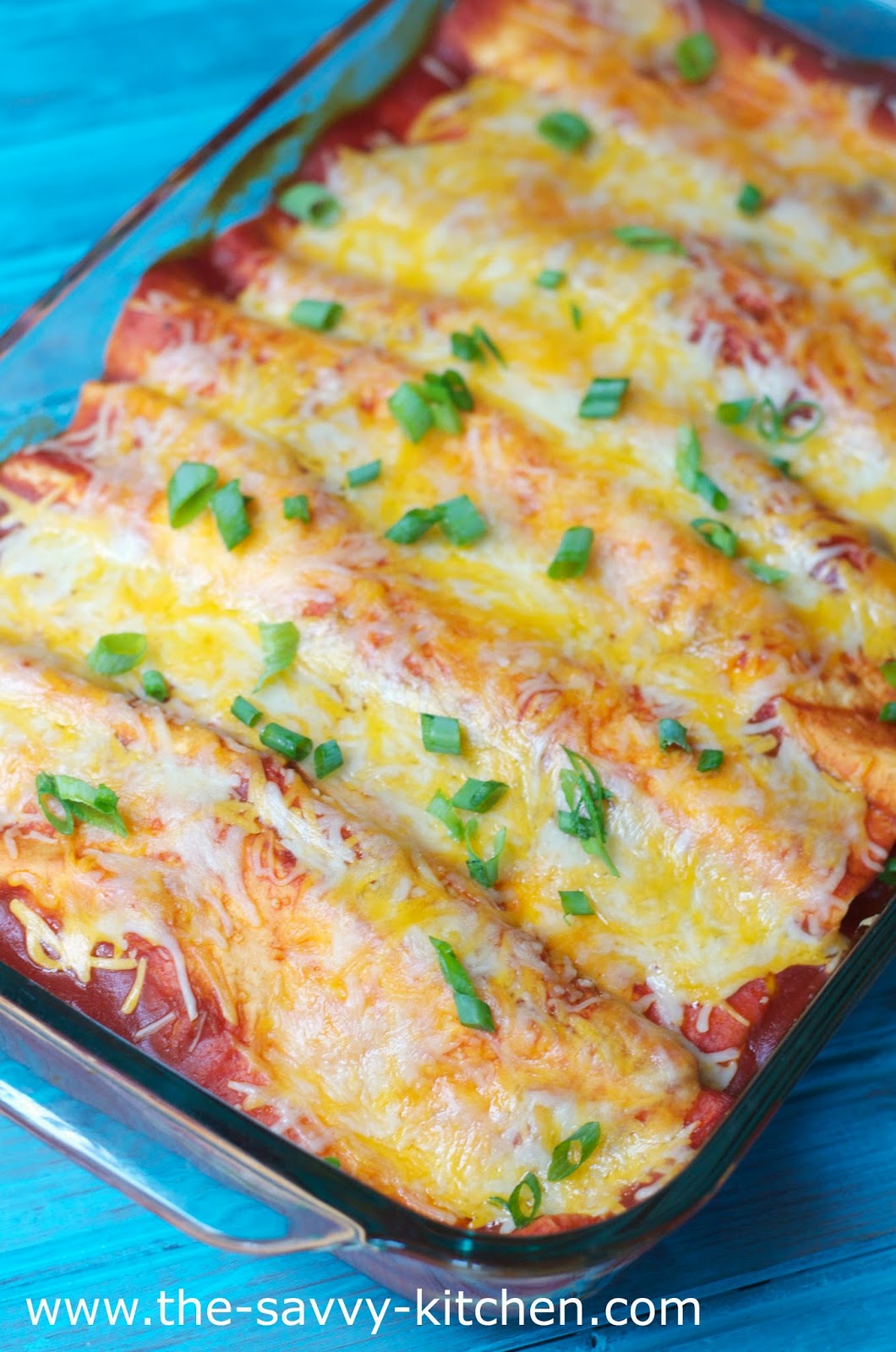 The Savvy Kitchen Sloppy Joe Enchiladas