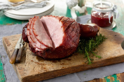Christmas ham with rhubarb-ginger glaze Recipe Christmas ham with rhubarb-ginger glaze Recipe