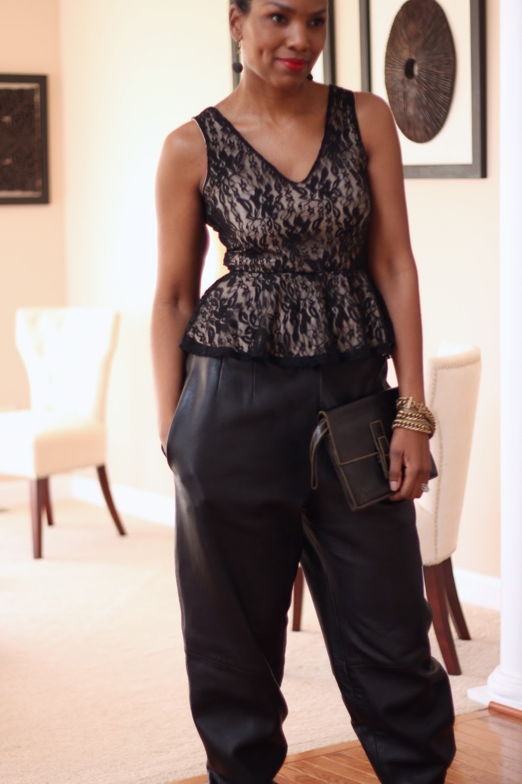 DIY Leather Jogging Pants Beaute' J'adore