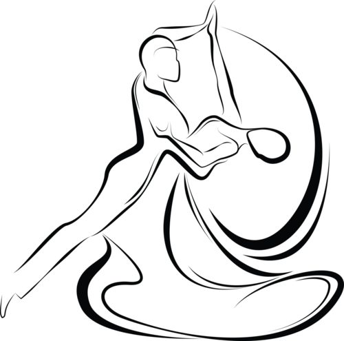 Line Art Person : Line drawings of people dancing sketch coloring page