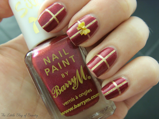 christmas nail art - wrapped