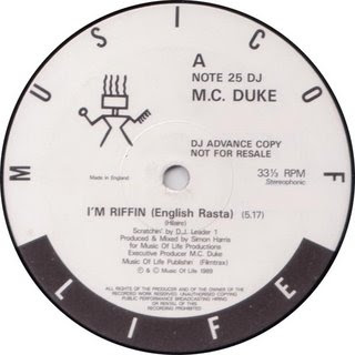 MC Duke ‎– I'm Riffin' (English Rasta) (1989, VLS, VBR)