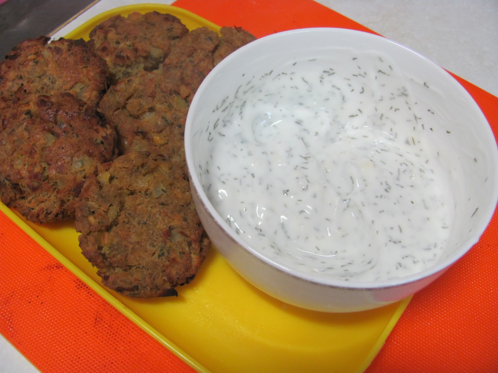downtoearth falafel with cucumber yogurt sauce