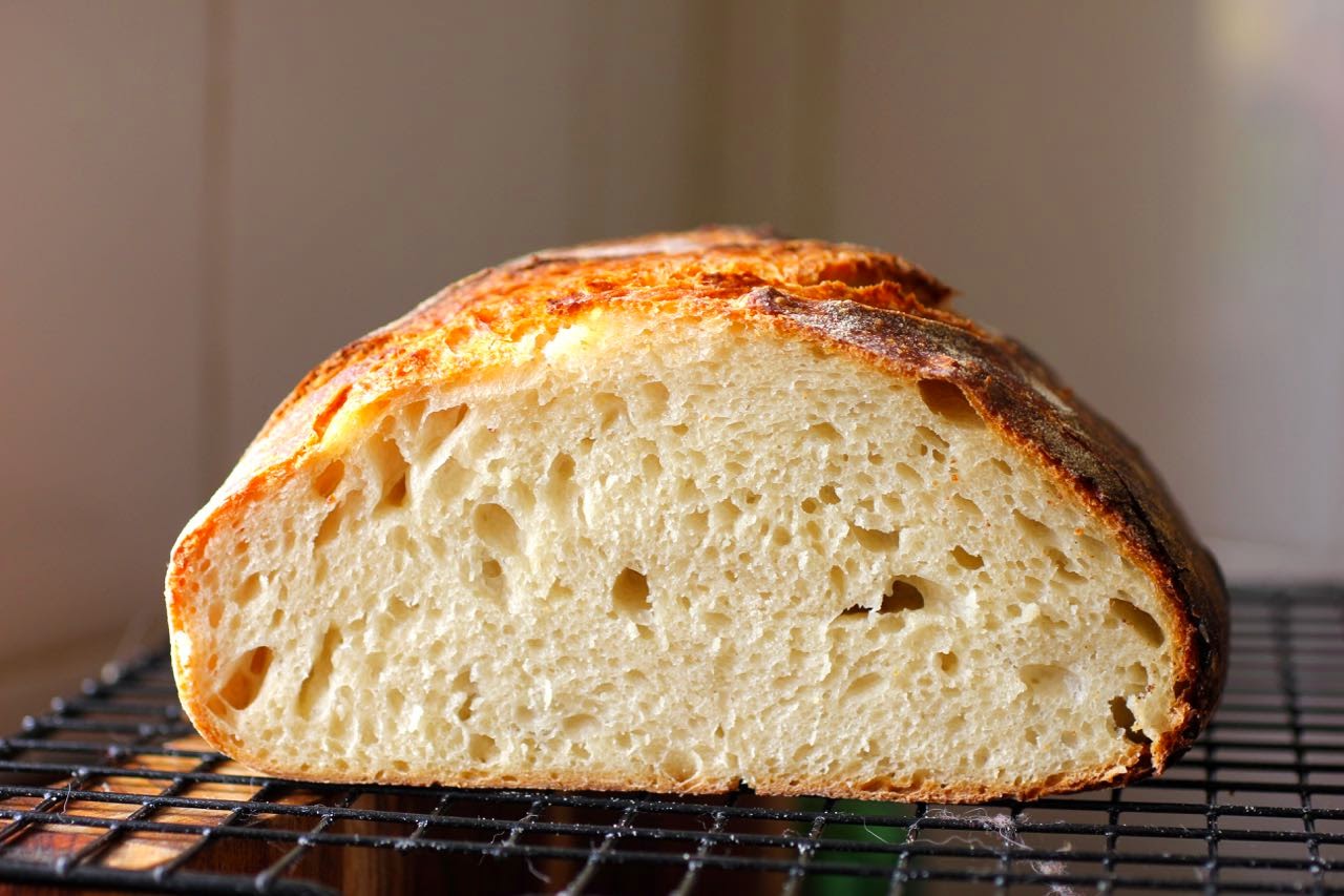 Green Gourmet Giraffe Celia's overnight sourdough bread step by step