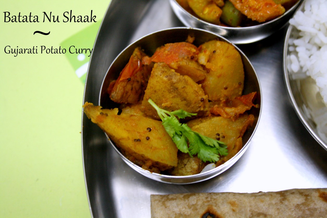Batata Nu Shaak Gujarati Style Potato Sabzi