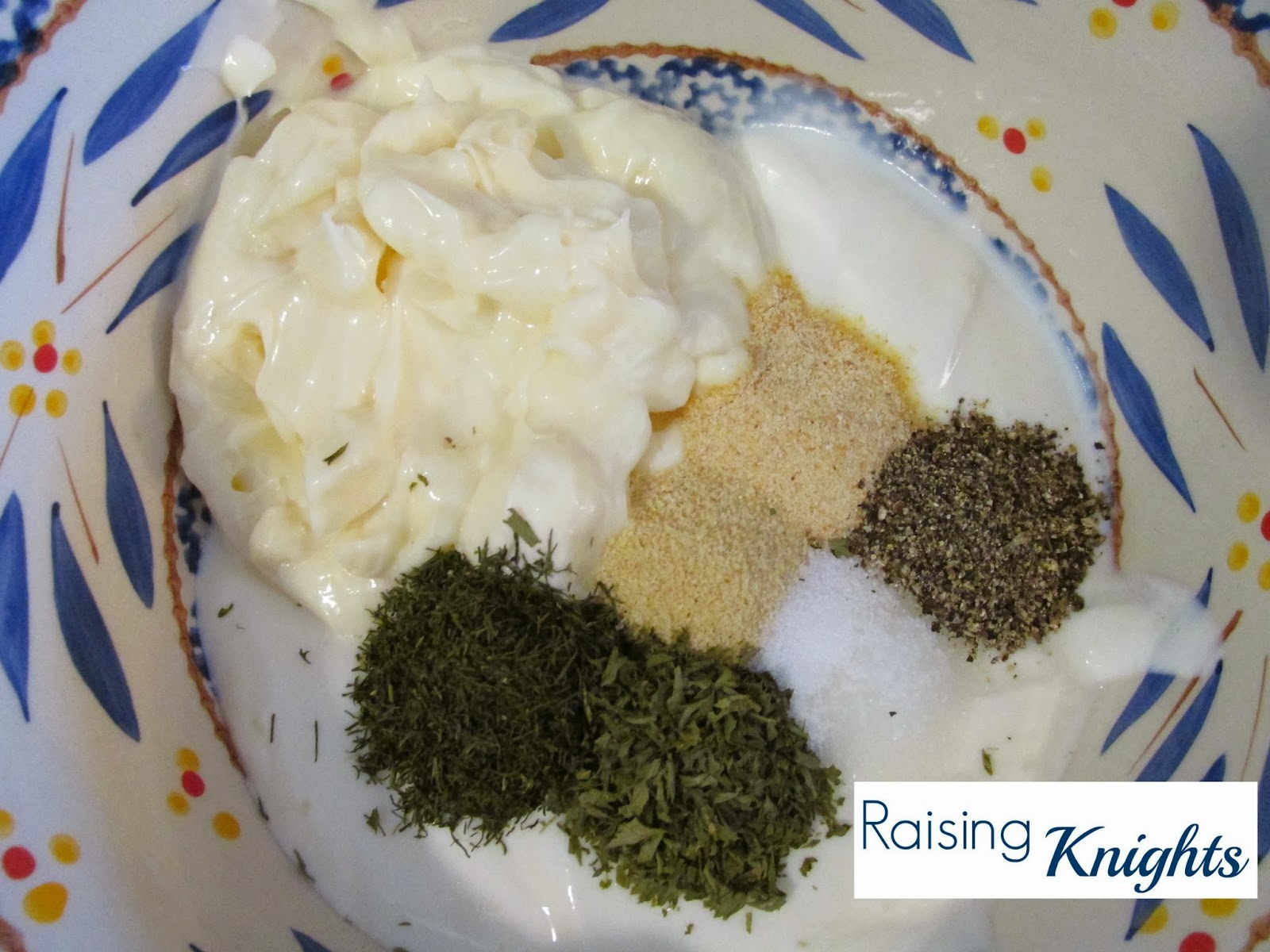Raising Knights Homemade Yogurt Ranch Dressing