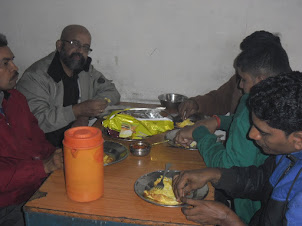 All of us having a  snack at Drass.