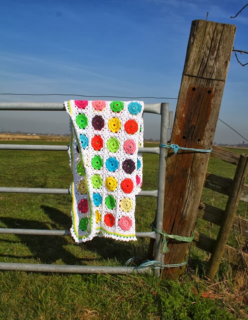 Flower in square crochet blanket Flower in square crochet blanket