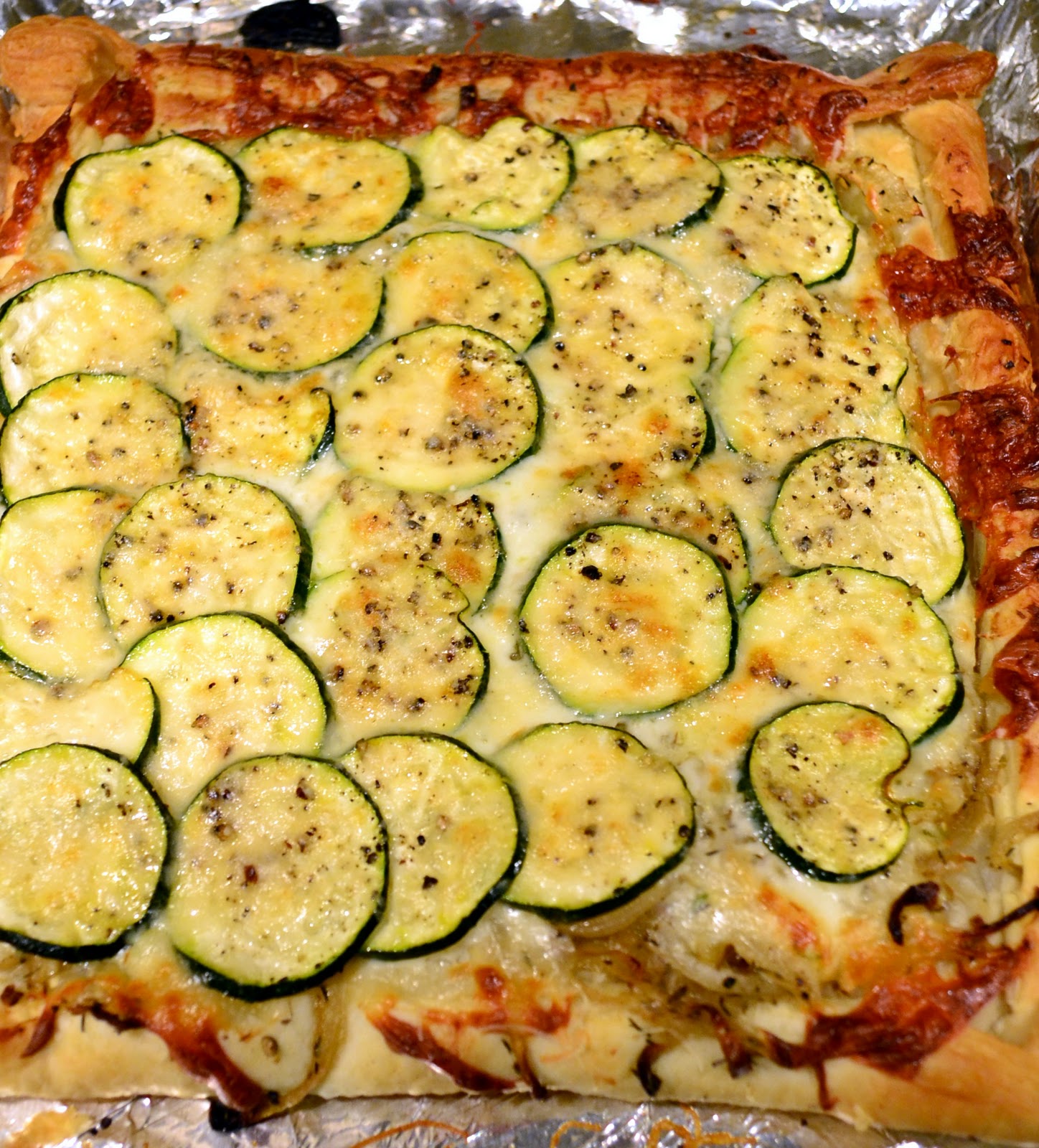 These Peas Taste Funny ZucchiniCaramelized Onion Tart