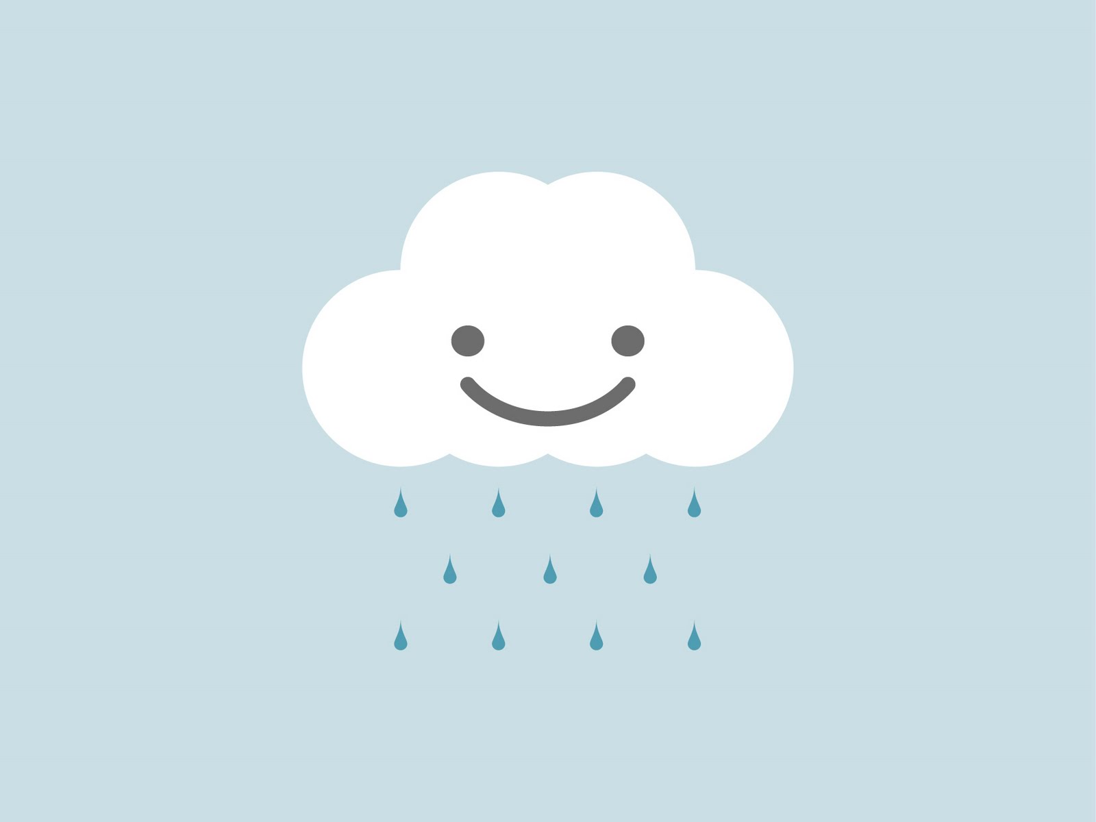 Faith Even On A Rainy Day: Smiling Rain Cloud