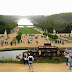 Garden view behind Chateau de Versailles (Panoramic)