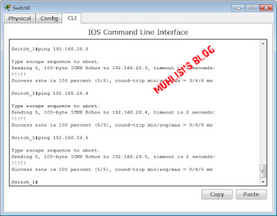 Ping Switch ke PC Lakukan Ping Switch ke PC