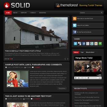 Solid blog template. template image slider blog. magazine blogger template style. wordpress theme to blogger