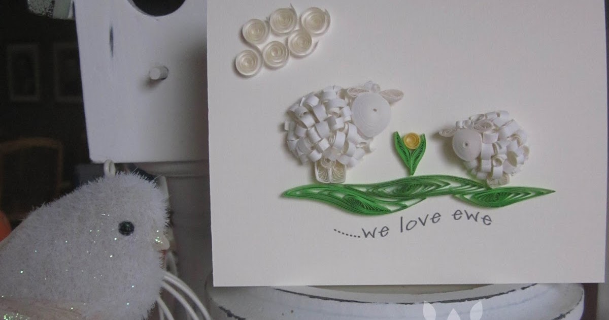  a paper life quilled sheep card