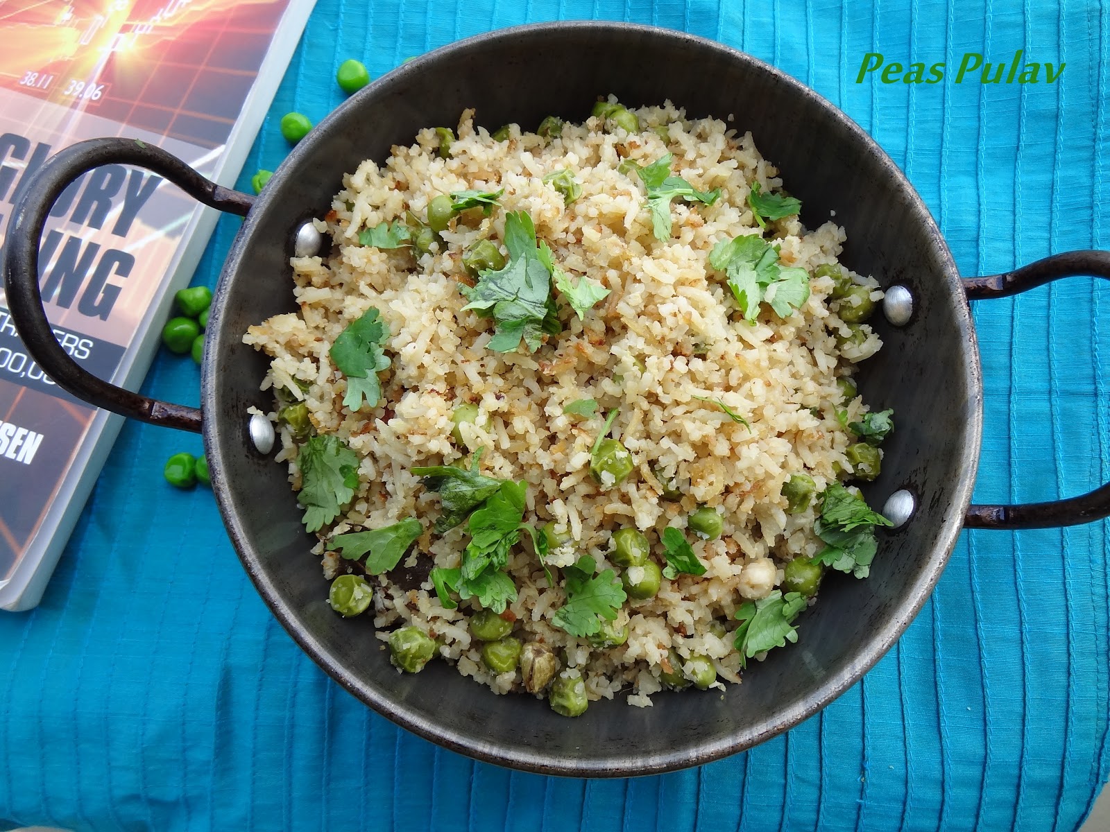 Peas Pulav (Rice) Peas Pulao with Soy Milk One pot meal Simple