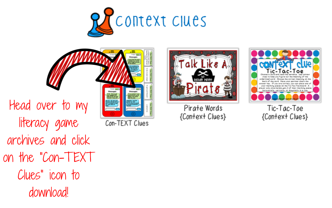 ConTEXT Clues Center Game  Classroom Freebies