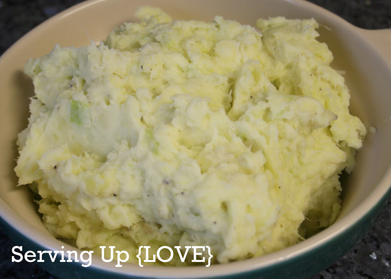 Katherine's Kitchen Serving Up {Vegetable} Mashed Potatoes and Leeks