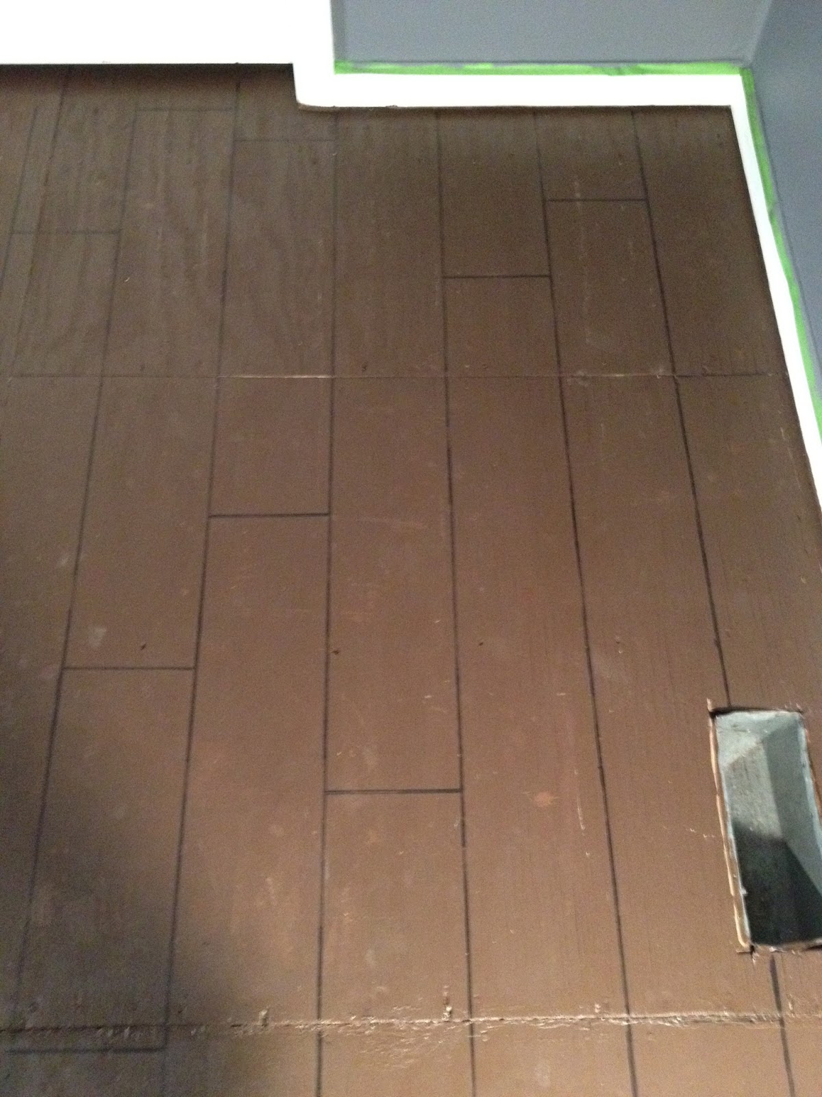 General Splendour Ugly carpet gone I painted underlayment to look