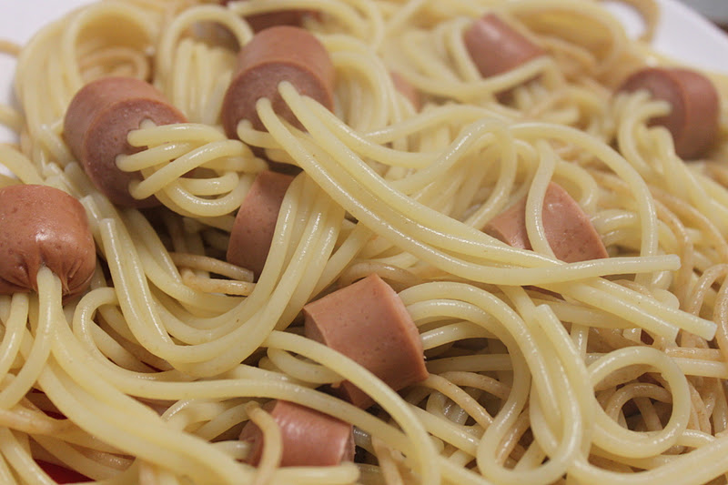Rhubarb and Venison Spaghetti and Dogs