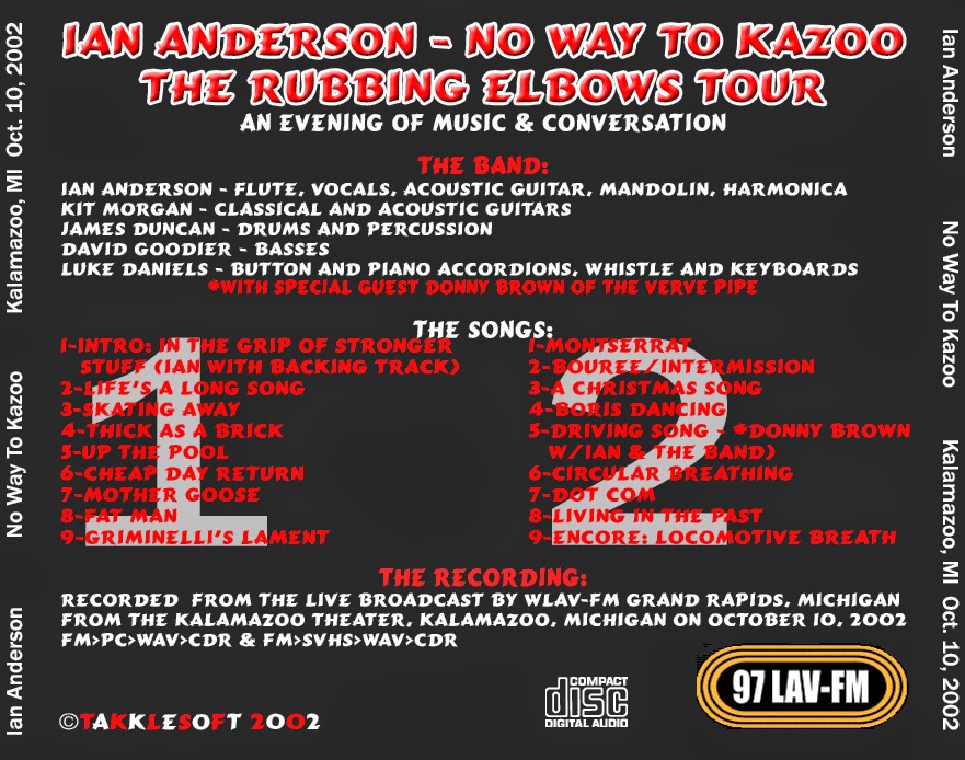 The Witchwood Records Ian Anderson Rubbing Elbows Tour 2002, Michigan