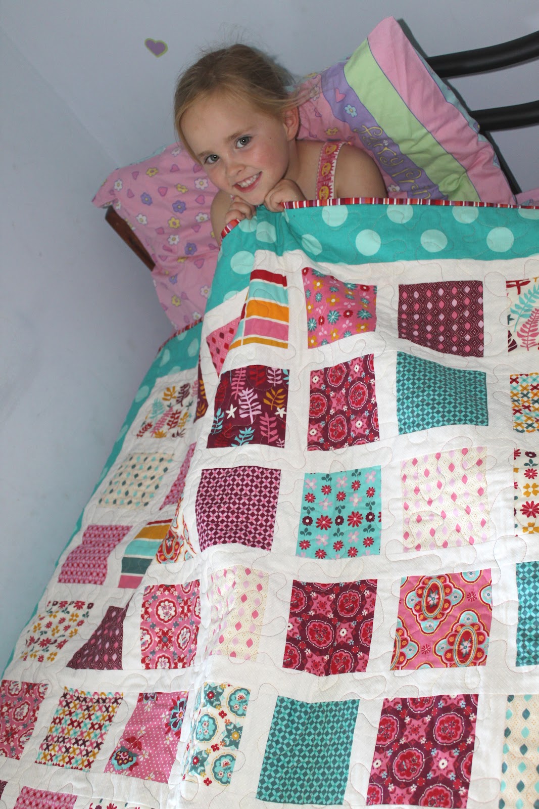 Sew Little Fabric by Paula Storm My New Pattern The Charm Square Bed Quilt