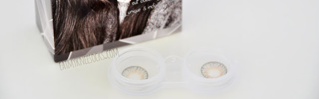 Klenspop Circle Lens Review: Bunny 3-Color Gray Close-up of the icy gray Lenspop Bunny 3-Color Gray circle lenses from Klenspop.