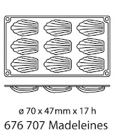 Forma Silicon, Tava Silicon, Forma de Copt- Madlene (Madeleines), Produse- Accesorii Patiserii Cofetarii, Produse Profesionale Horeca, Pret, www.amenajarihoreca.ro