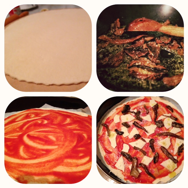 Porchini Mantarlı Ev Yapımı İnce Hamur İtalyan Pizza