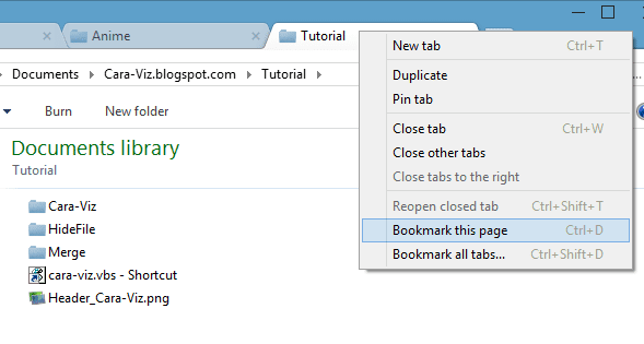 Cara Menambahkan Tab dan Bookmark Pada Windows Explorer Cara Menambahkan Tab dan Bookmark Pada Windows Explorer