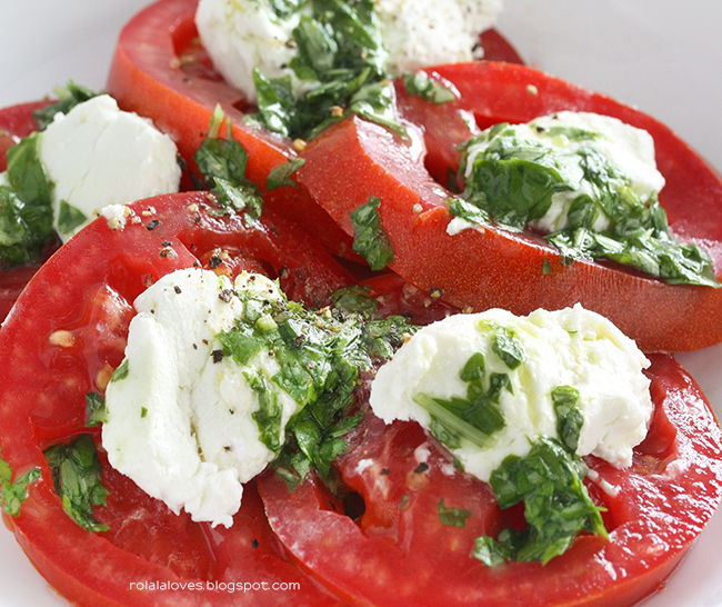 Cook Tomato and Goat Cheese Salad with Basil Dressing Recipe rolala