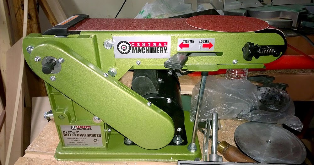 Wood Destruction by a Woodscrub Harbor Freight 4" x 36" Belt / 6" Disk