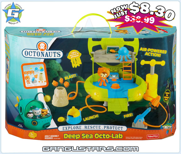 Octonauts Launch & Explore Octo Lab playset Barnacles Shellington new オクトノーツ キャプテン・バーナクルズ ディズニー Fisher-Price mattel