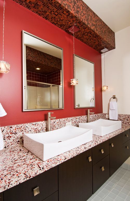 Delorme Designs Seeing Red Countertops Another Great Material To Use For A Counter Top Is Recycled Glass It Such Environmentally Friendly Option Here Some Pics