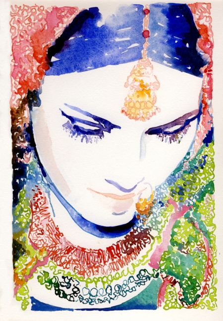 cate parr aquarelas pinturas mulheres