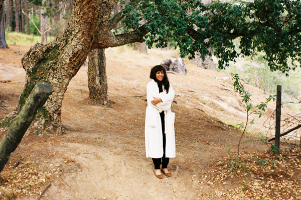 Bath robes in forest